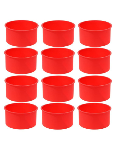 12 Moldes de Silicona para Pasteles Redondos 10.5 cm Mifengda