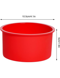 12 Moldes de Silicona para Pasteles Redondos 10.5 cm Mifengda 2