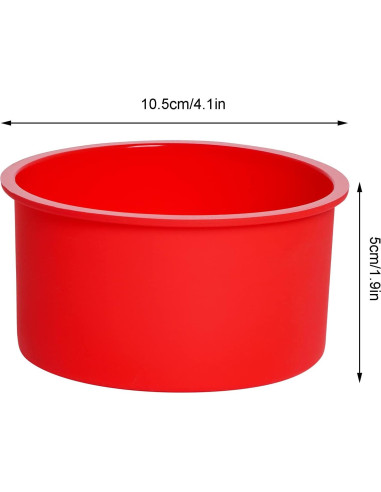 12 Moldes de Silicona para Pasteles Redondos 10.5 cm Mifengda