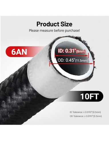 Kit de Línea de Combustible PTFE 6AN EVIL ENERGY 3.05m