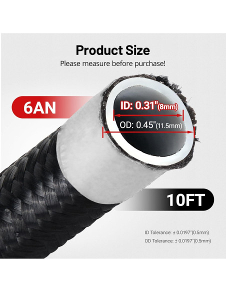 Kit de Línea de Combustible PTFE 6AN EVIL ENERGY 3.05m