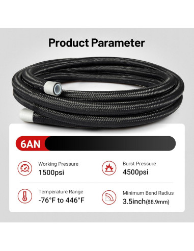 Kit de Línea de Combustible PTFE 6AN EVIL ENERGY 3.05m