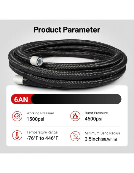 Kit de Línea de Combustible PTFE 6AN EVIL ENERGY 3.05m