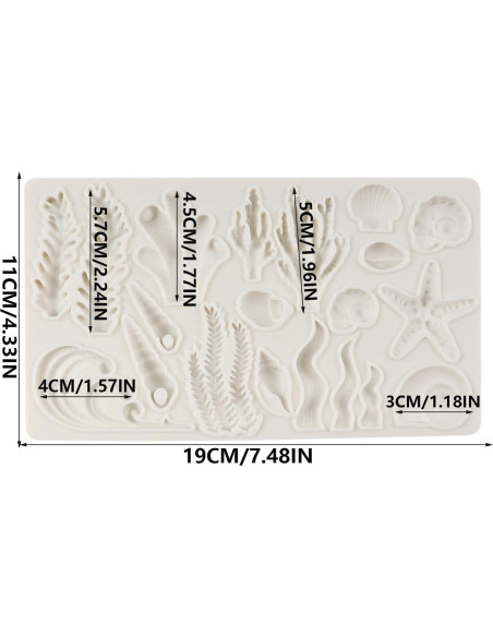 Molde de Silicona Marino QDMOLDS 11x19 cm para Pasteles