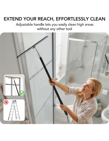 Limpiador Telescópico Rakovar para Ducha y Ventanas 38-130 cm