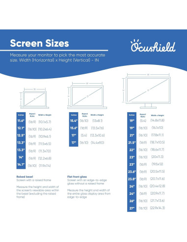 Protector de Pantalla Ocushield 27" Anti Luz Azul con Filtro Privacidad