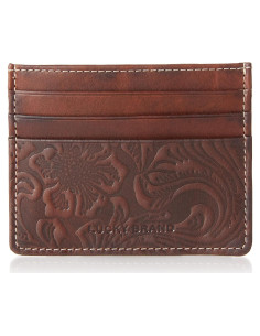 Cartera Slim para Hombre Lucky Brand Cuero Marrón RFID