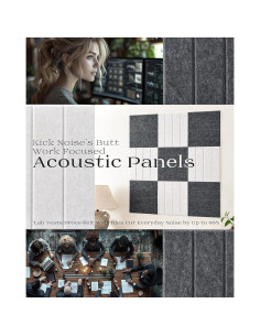 Paneles Acústicos Modulares PebblingQ 30x30 cm Fieltro 9 Piezas 2