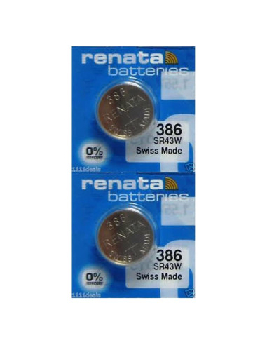 Baterías de Óxido de Plata Renata 386 SR43W - 1.55V (2 Unidades)
