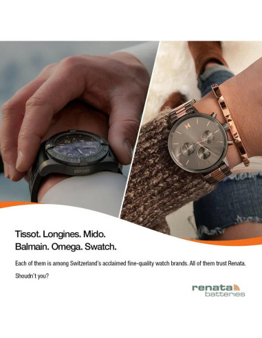 Baterías de Óxido de Plata Renata 386 SR43W - 1.55V (2 Unidades)