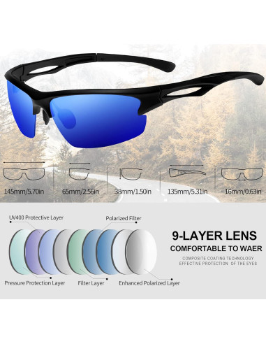 Gafas de sol KANASTAL polarizadas UV400 para deportes