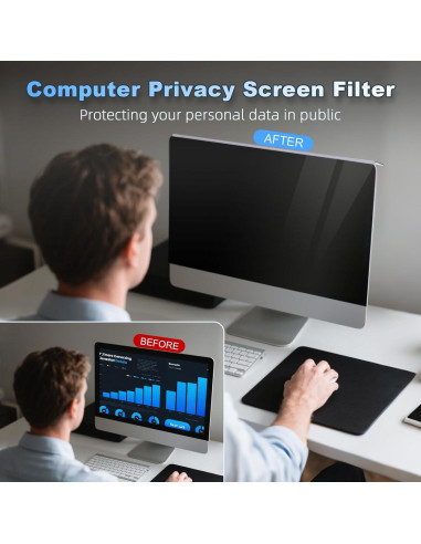 Protector de Pantalla de Privacidad 24" HESASAHO Anti Luz Azul