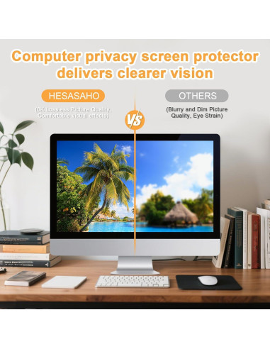 Protector de Pantalla de Privacidad 24" HESASAHO Anti Luz Azul