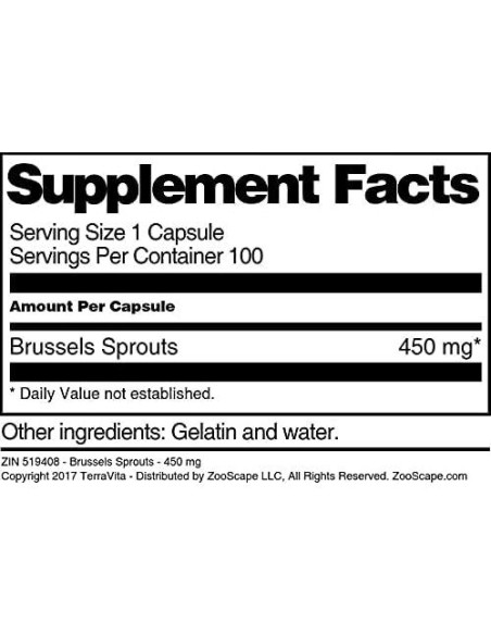 Brote de Bruselas TerraVita 450 mg 100 Cápsulas