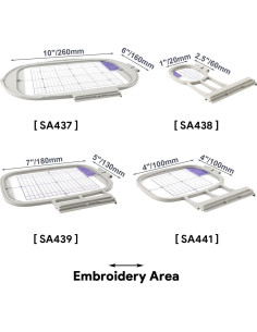 Aros de Bordado Maggiehoop 4en1-B para Brother y Baby Lock 2