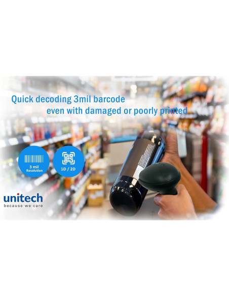Escáner de Código de Barras 2D Unitech MS838 USB IP54