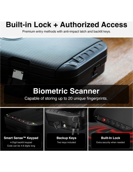 Caja Biometrica Vaultek LifePod 20 a Prueba de Climas