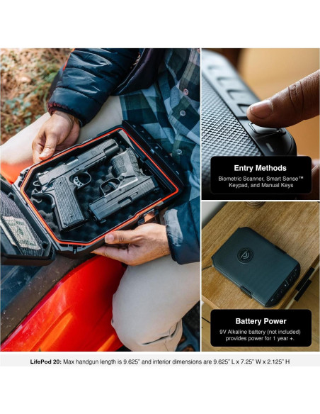 Caja Biometrica Vaultek LifePod 20 a Prueba de Climas