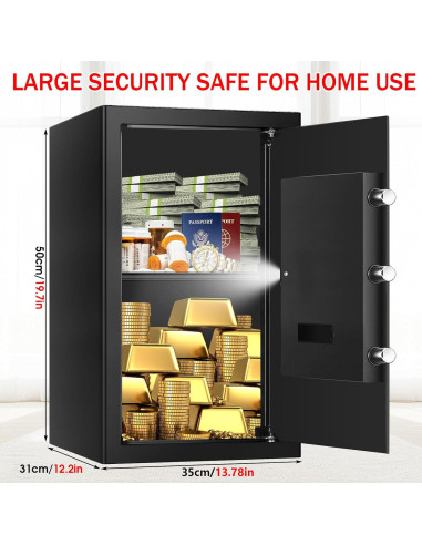 Caja Fuerte Aprxuvot 3.4 Pies Cúbicos Ignífuga y a Prueba de Agua