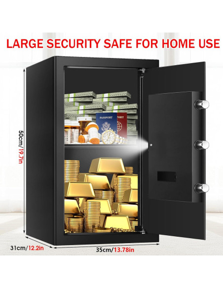 Caja Fuerte Aprxuvot 3.4 Pies Cúbicos Ignífuga y a Prueba de Agua