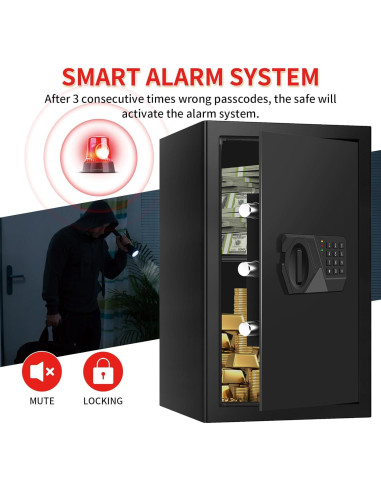 Caja Fuerte Aprxuvot 3.4 Pies Cúbicos Ignífuga y a Prueba de Agua