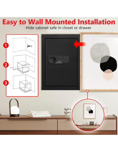 Caja Fuerte Aprxuvot 3.4 Pies Cúbicos Ignífuga y a Prueba de Agua