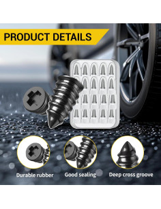 Kit de 40 Clavos de Goma para Reparación de Neumáticos Genérico 2