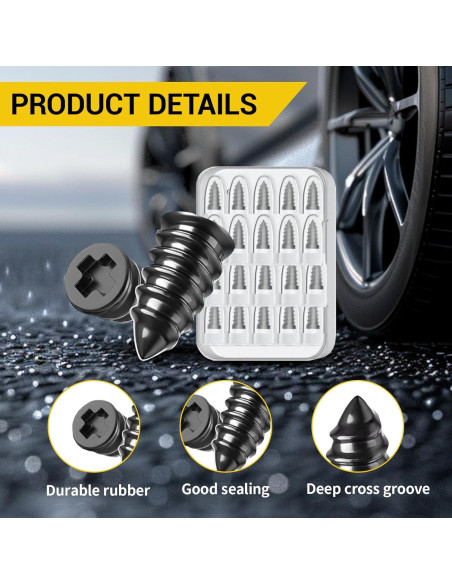 Kit de 40 Clavos de Goma para Reparación de Neumáticos Genérico