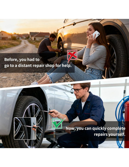 Kit de 40 Clavos de Goma para Reparación de Neumáticos Genérico