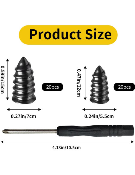 Kit de 40 Clavos de Goma para Reparación de Neumáticos Genérico