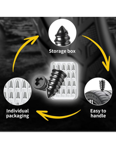 Kit de 40 Clavos de Goma para Reparación de Neumáticos Genérico
