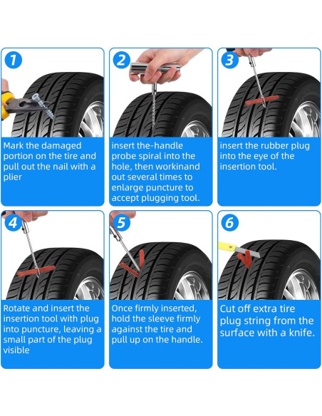 Kit de Reparación de Neumáticos Ubamdom CYY0313 58 Piezas