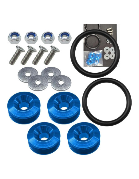 Kit de Sujetadores de Liberación Rápida LHDOS para Parachoques Azul