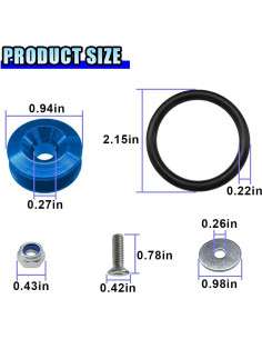 Kit de Sujetadores de Liberación Rápida LHDOS para Parachoques Azul 2