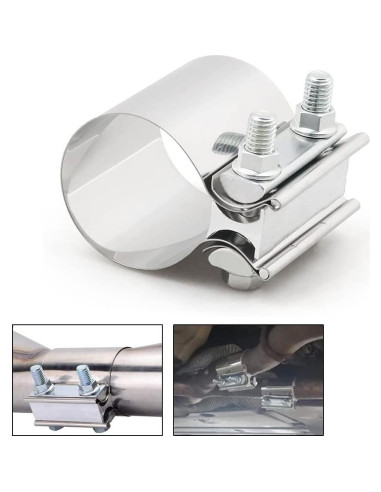 Abrazadera de Silenciador CXCCOI 6.35 cm Acero Inoxidable