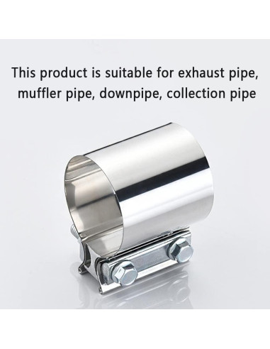Abrazadera de Silenciador CXCCOI 6.35 cm Acero Inoxidable