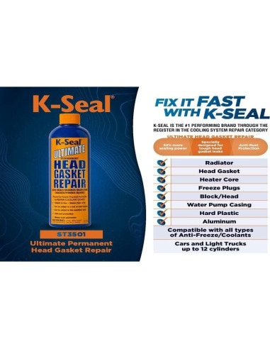 K-Seal ST3501 Sellador de Junta de Culata 473ml Reparación Permanente