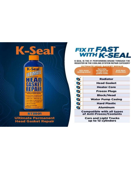 K-Seal ST3501 Sellador de Junta de Culata 473ml Reparación Permanente