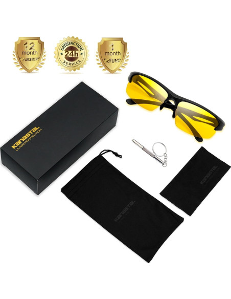 Gafas de sol KANASTAL deportivas UV400 polarizadas amarillas