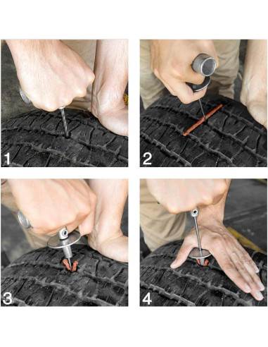 Kit de Reparación de Neumáticos TOOLUXE 50003L - 57 Piezas