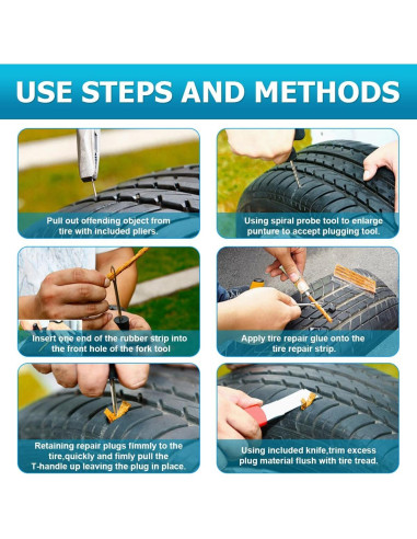 Kit de Reparación de Neumáticos Mandark 45 Piezas Universal