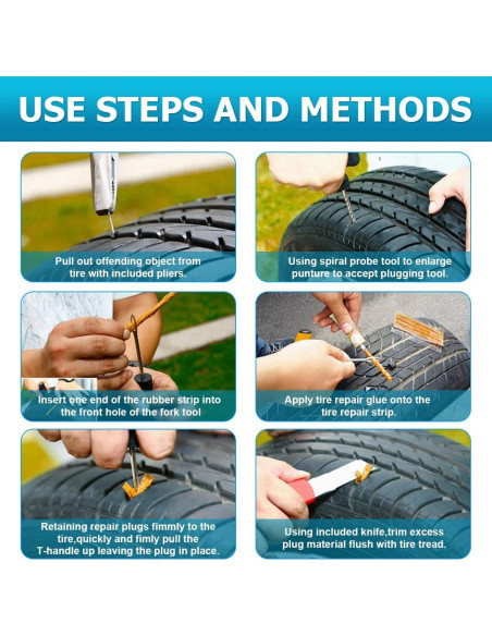 Kit de Reparación de Neumáticos Mandark 45 Piezas Universal