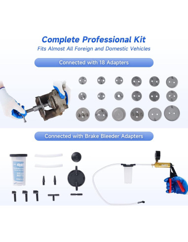 Kit de Herramientas de Freno Orion Motor Tech 2 en 1 - 18 Adaptadores