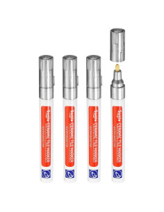 Bolígrafo para Lechada PATIKIL 4 Unidades Plateado 138x14mm