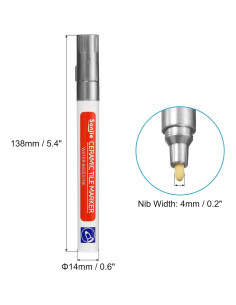 Bolígrafo para Lechada PATIKIL 4 Unidades Plateado 138x14mm 2