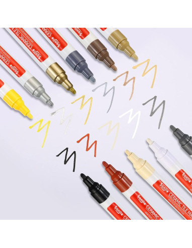 Bolígrafo para Lechada PATIKIL 4 Unidades Plateado 138x14mm