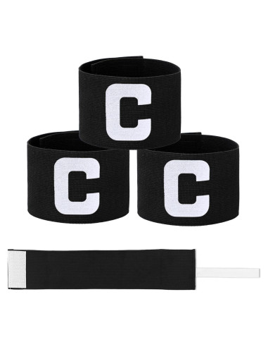 3 Brazaletes de Capitán Ajustables Styquenzer para Fútbol