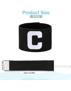 3 Brazaletes de Capitán Ajustables Styquenzer para Fútbol 2