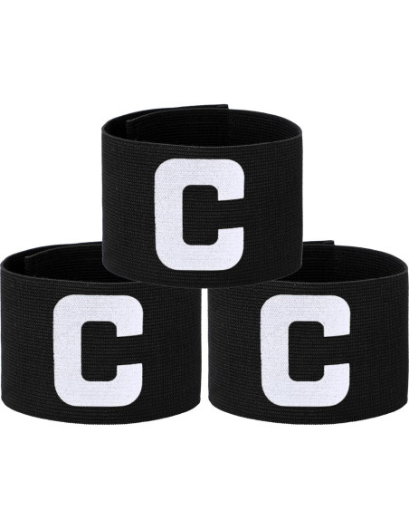 3 Brazaletes de Capitán Ajustables Styquenzer para Fútbol