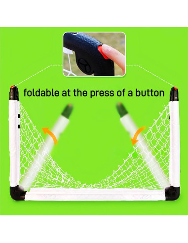 Portería de Fútbol Plegable KiBiGOAL 90x60 cm para Niños